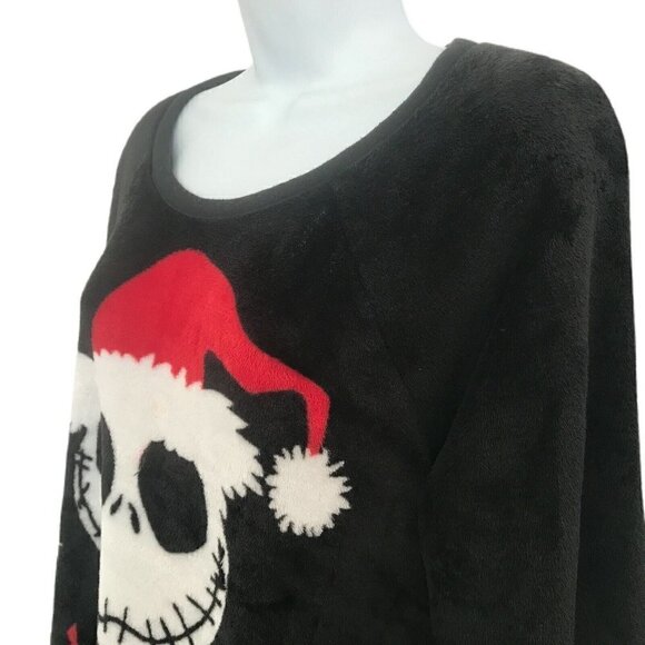 Disney Nightmare Before Christmas Fleece Pajama PJ Top Large Jack Skellington - Picture 5 of 9